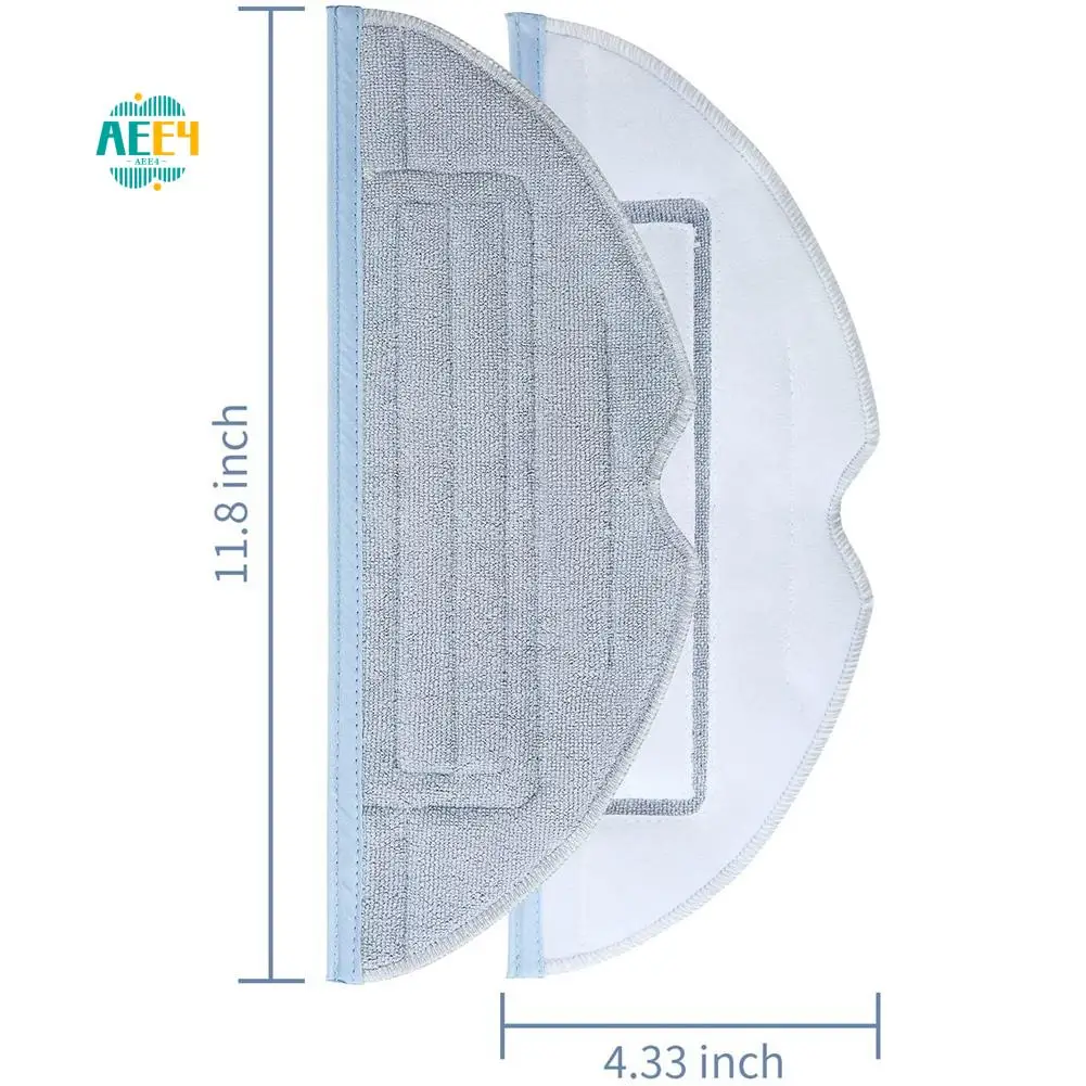 

AEE4-6 Pack Vacuum Replacement Mop Pads For Roborock S7 S7+ T7S Plus Accessories Reusable Wet Microfiber Soft Pad
