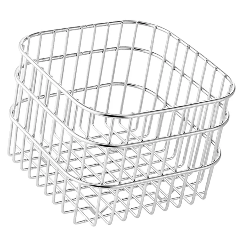 

Stainless Steel Storage Basket Large Size 304 Material Kitchen Countertop Fruit Bread Egg Holder Wire Mesh ganizer