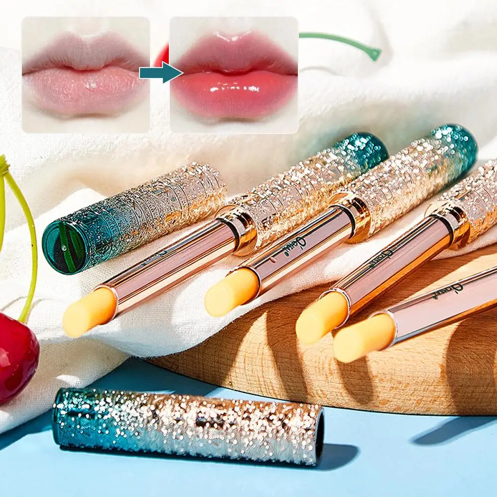 Moisturizing Lip Balm Long Lasting Nutritious Lipstick Change Care Mask Temperature Magical Lips Gloss Hydrating N7O3