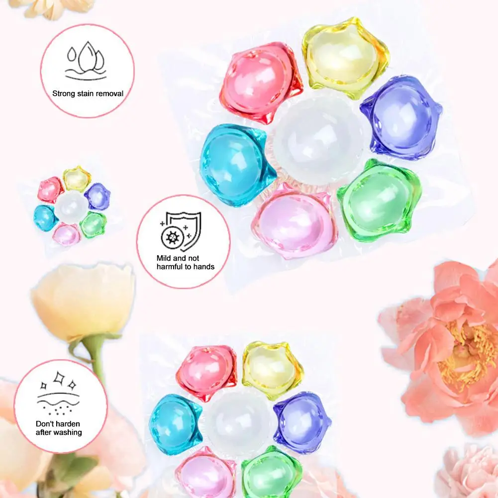 7-in-1 Laundry Beads Water-soluble Softener Laundry Fragrance Enhancer Laundry Detergent Long-lasting Cleaning Capsules