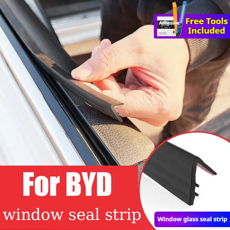 

For BYD Dolphin Surf Seal Sea Lion Qin Han Tang ATTO Yuan Car window weatherstrip Car window glass mute strip Gap card strip