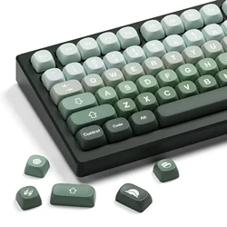XVX Gradient Green MOA PBT Keycaps Custom Keyboard Keycaps 75 Percent Dye Sublimation Keycaps for Cherry MX Switches 132 Keys