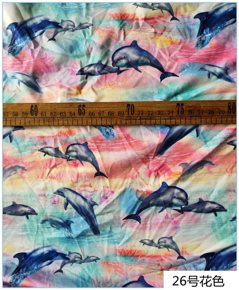 YLM Spandex Fabric Swimsuit Four-sided Stretch Anti-wrinkle for Home Wear Dance Wear Skirt Milk Silk Fabric