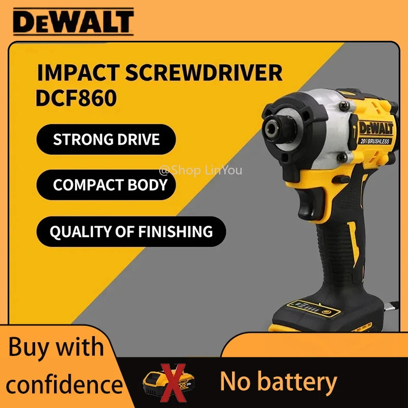 

Dewalt DCF860 Бесщеточная компактная дрель/шуруповерт Беспроводная электрическая дрель-отвертка Перезаряжаемая батарея 20 В Портативный электроинструмент
