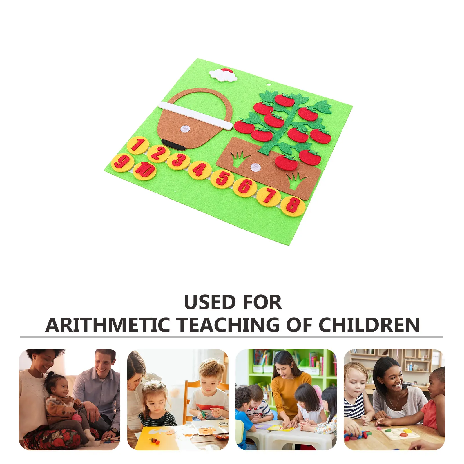 

Mathematics Early Education Board Kids Felt Toy Red Children's Toys Boards for Toddlers