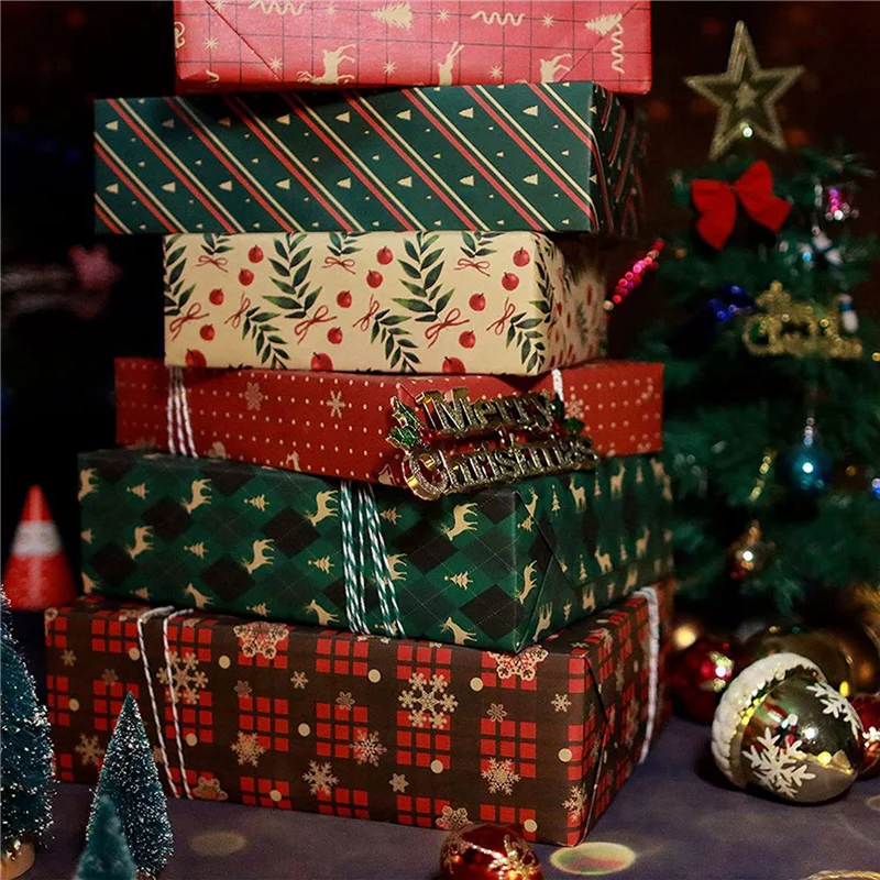 ورق تغليف الهدايا AA81-16، لورق تغليف حفلة عيد الميلاد وأعياد الميلاد، ورق تغليف الهدايا، ورق تغليف الهدايا الحاضر