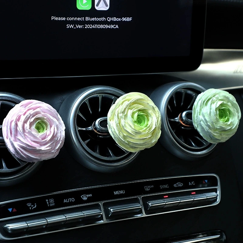 1Pc Car Perfume Clip - Flower Air Outlet Decoration, Aromatherapy Gypsum Tablets with Essential Oil Car Air Freshener view 3