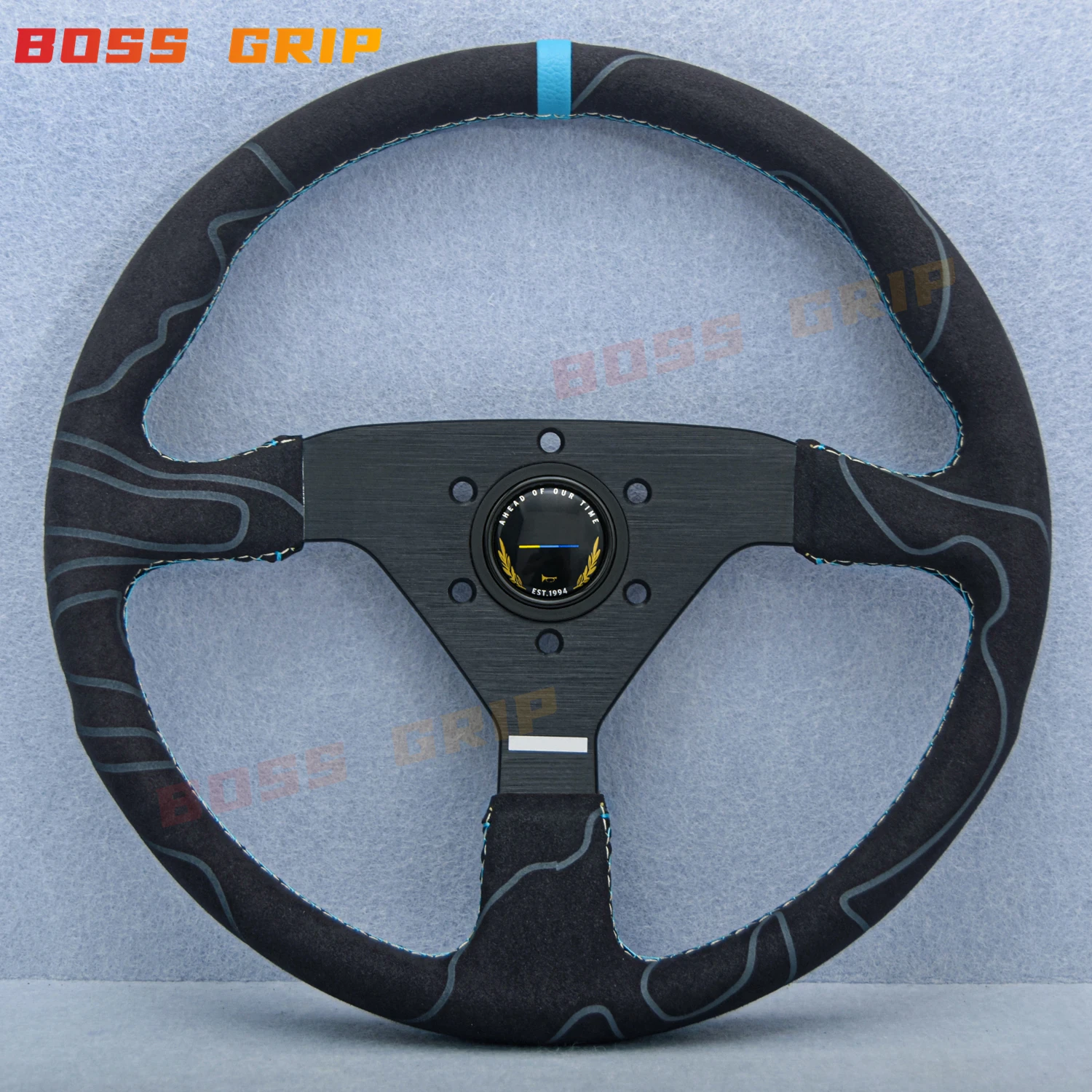 14inch Alcantara Montecarlo Suede Leather Steering Wheel JDM Greddy Drift Sport Steering Wheel Car Accessories