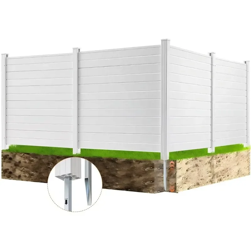 Eco-Friendly Modern Ranch Garden Fence Rail Paling Driveway Gates Outdoor Aluminum Alloy/PVC Trellis Panels Security