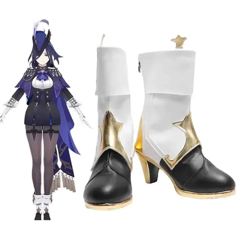 

Игра Genshin Impact Clorinde Обувь для косплея Аниме Cos Длинные сапоги Хэллоуин Вечеринка Ролевые игры Костюм Аксессуары для мужчин Женщин tt9]