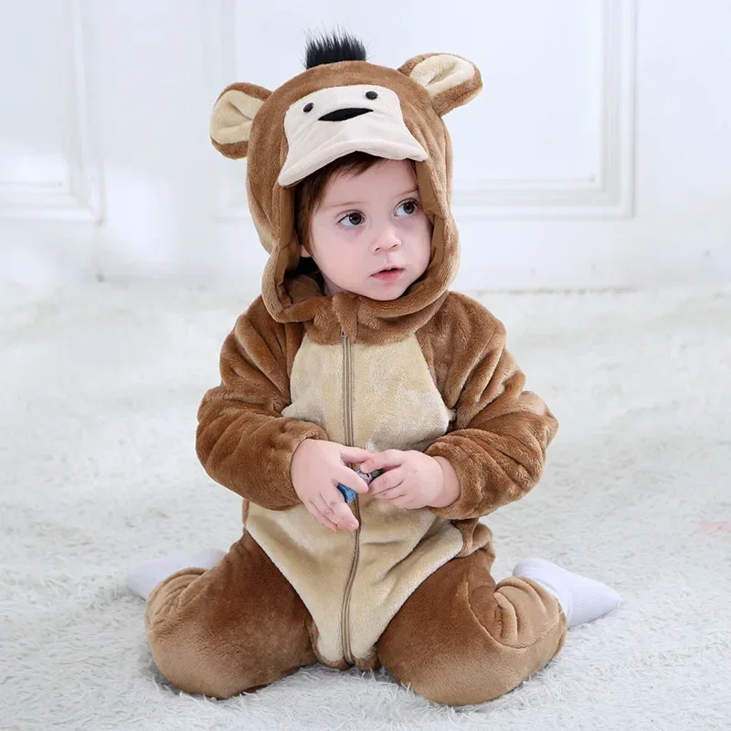 AA Cosjie Kigurumis Clothes Boy Girl Romper Animal Tigers Infant Rompers Onesie Soft Warm Baby Clothing Cosplay k 2025 New