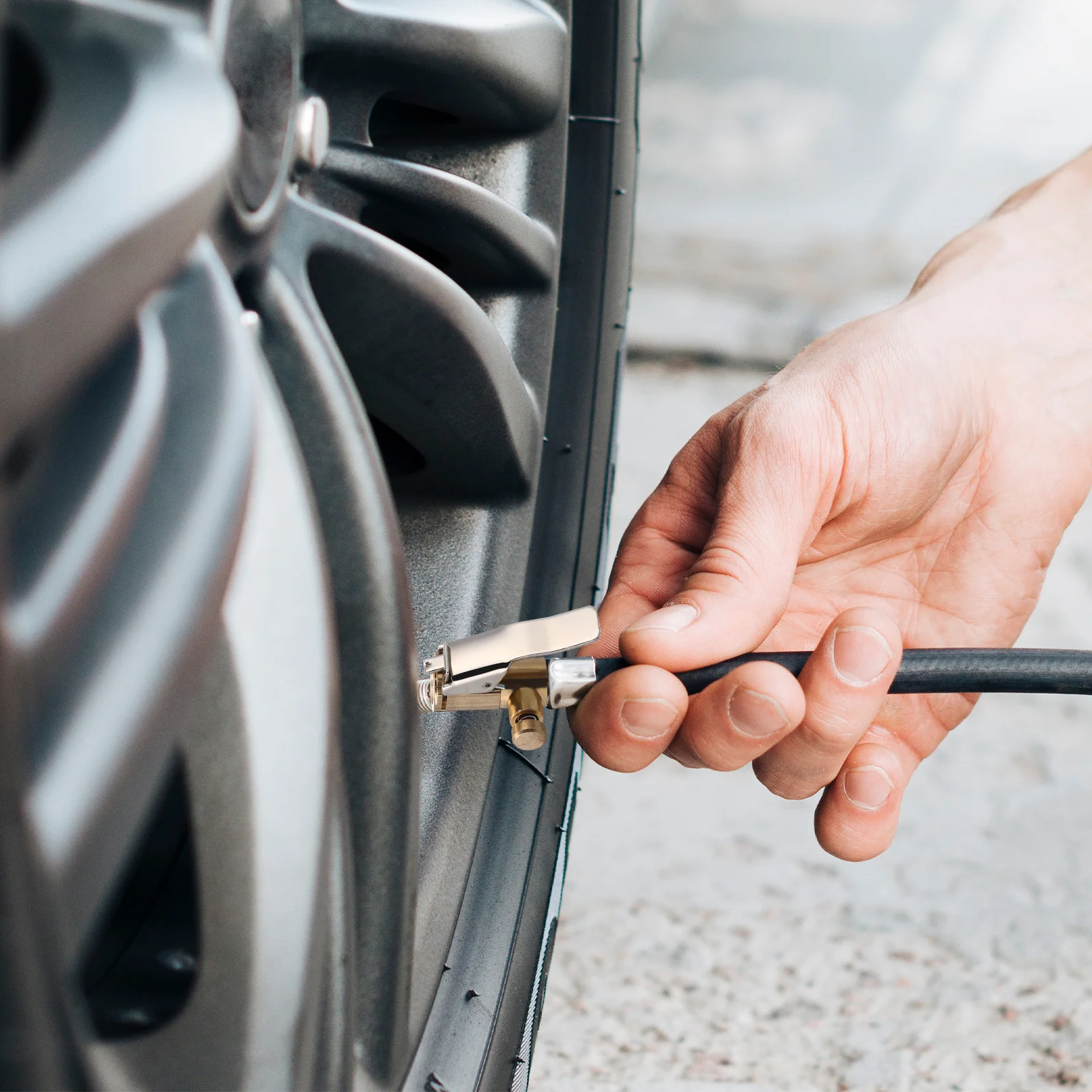 

2pcs Locking Tire Chuck Quick Connect Air Chuck Fittings Straight Thread For Tires Air Compressor Accessories Car Bike