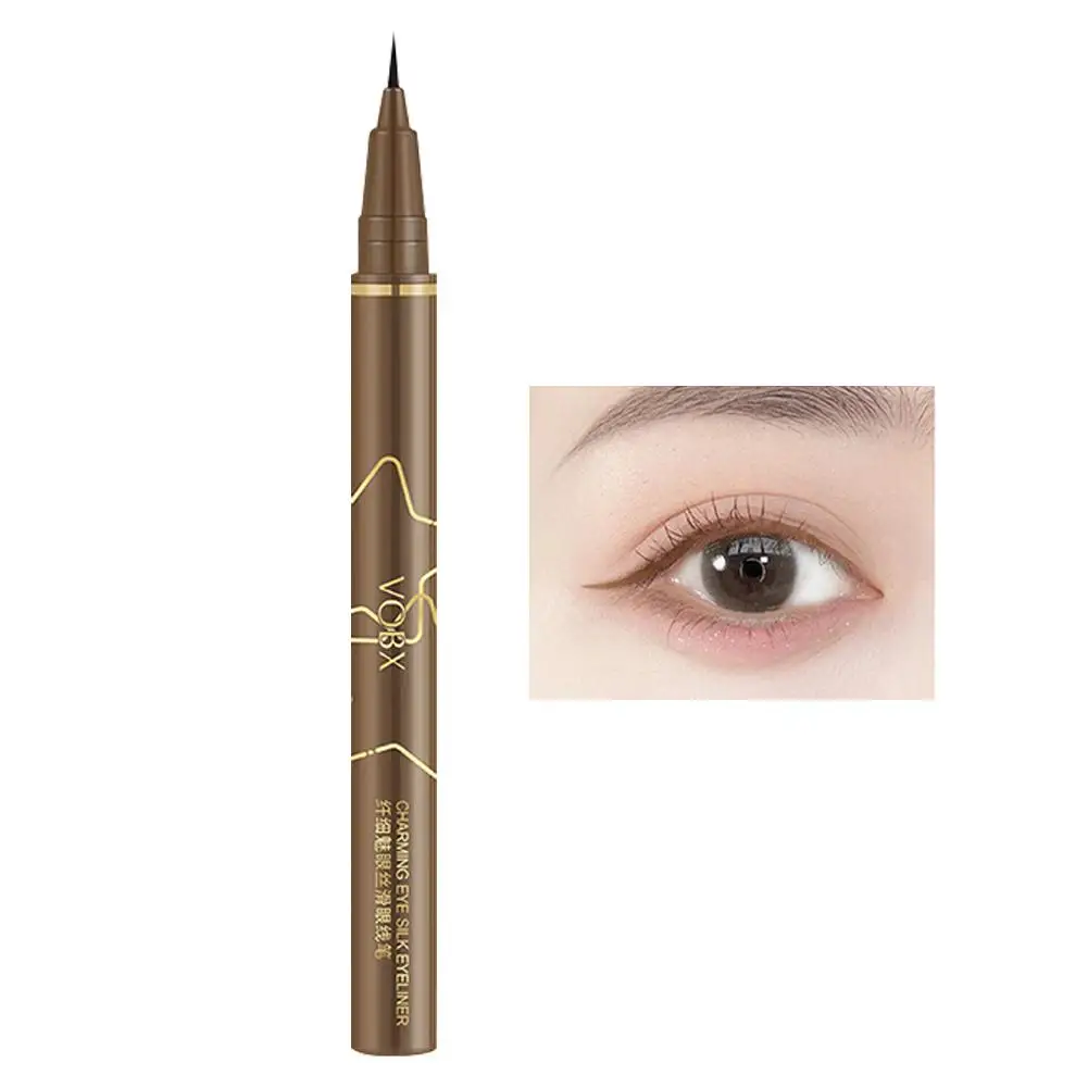 Ultra feiner flüssiger Eyeliner Stift matt liegender Seidenraupen dauerhafter Stick schneller Bleistift trockenes Auge Make-up Wimpern glattes Schatten auge j6o5