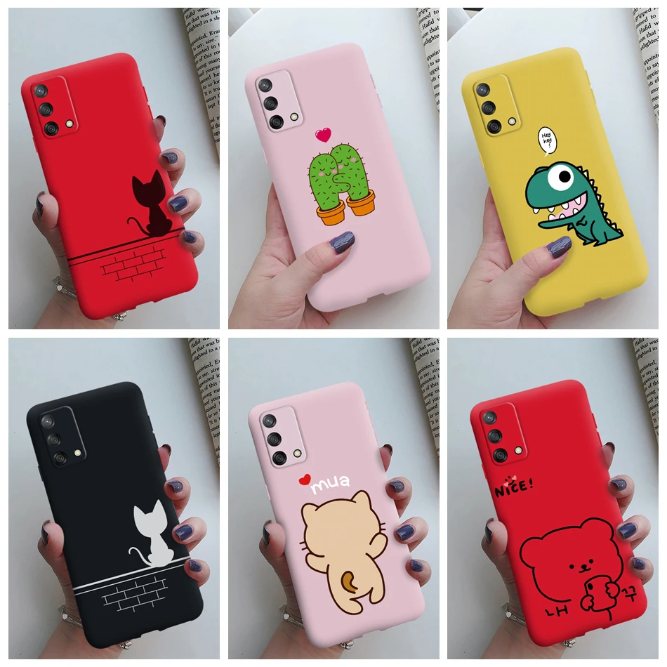 For Oppo Reno 6 Lite Case Soft Silicone Cute Cat Cactus Candy Painted Cover Soft Silicone Case For Oppo Reno 6 Reno6 Lite Coque