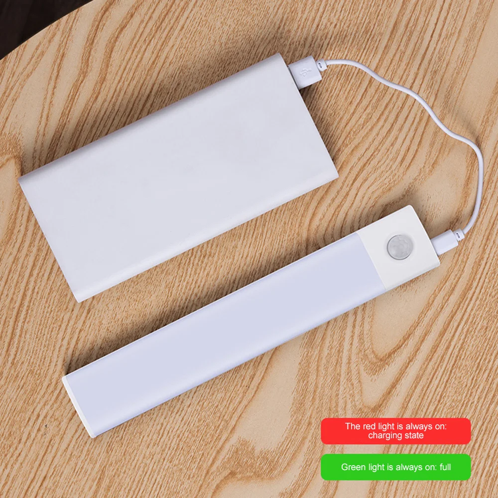 20/40CM LED Night Light Motion Sensor Wireless USB Cabinet Night Light Kitchen Closet Wardrobe Lamp Rechargeable Led Light