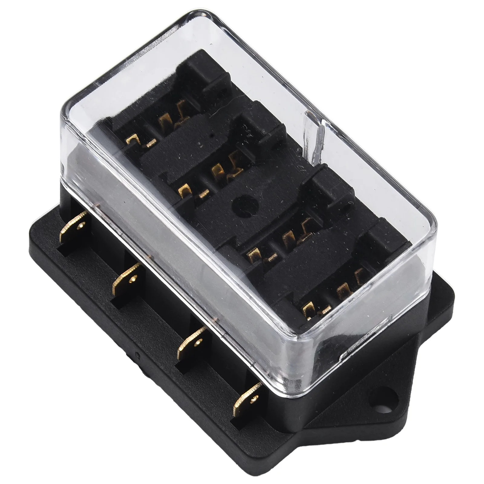 4 Way Fuse Box DC 12V/24V Car Truck Auto Blade Fuse Box Holder 4 Way Circuit Standard Blade Fuse Box Block Holder