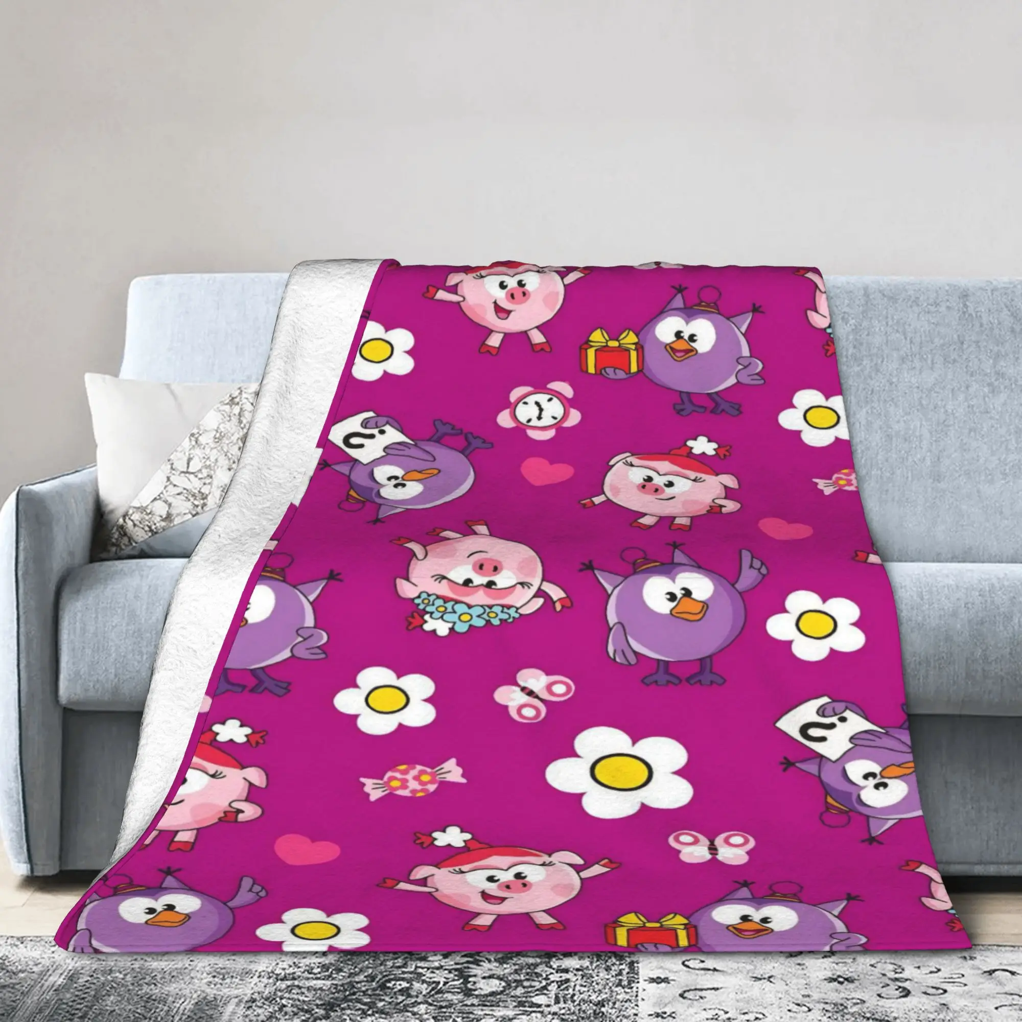 New Arrival Smesharikis Blanket Ultra-Soft Velvet  Cozy Throw Blankets Machine Washable
