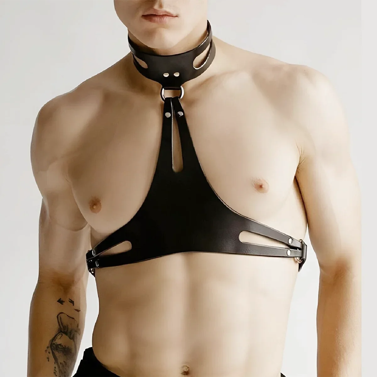 

Мужской черный модный классический нагрудный ремень из искусственной кожи, праздничные украшения, аксессуары, повседневная одежда, ремень для одежды