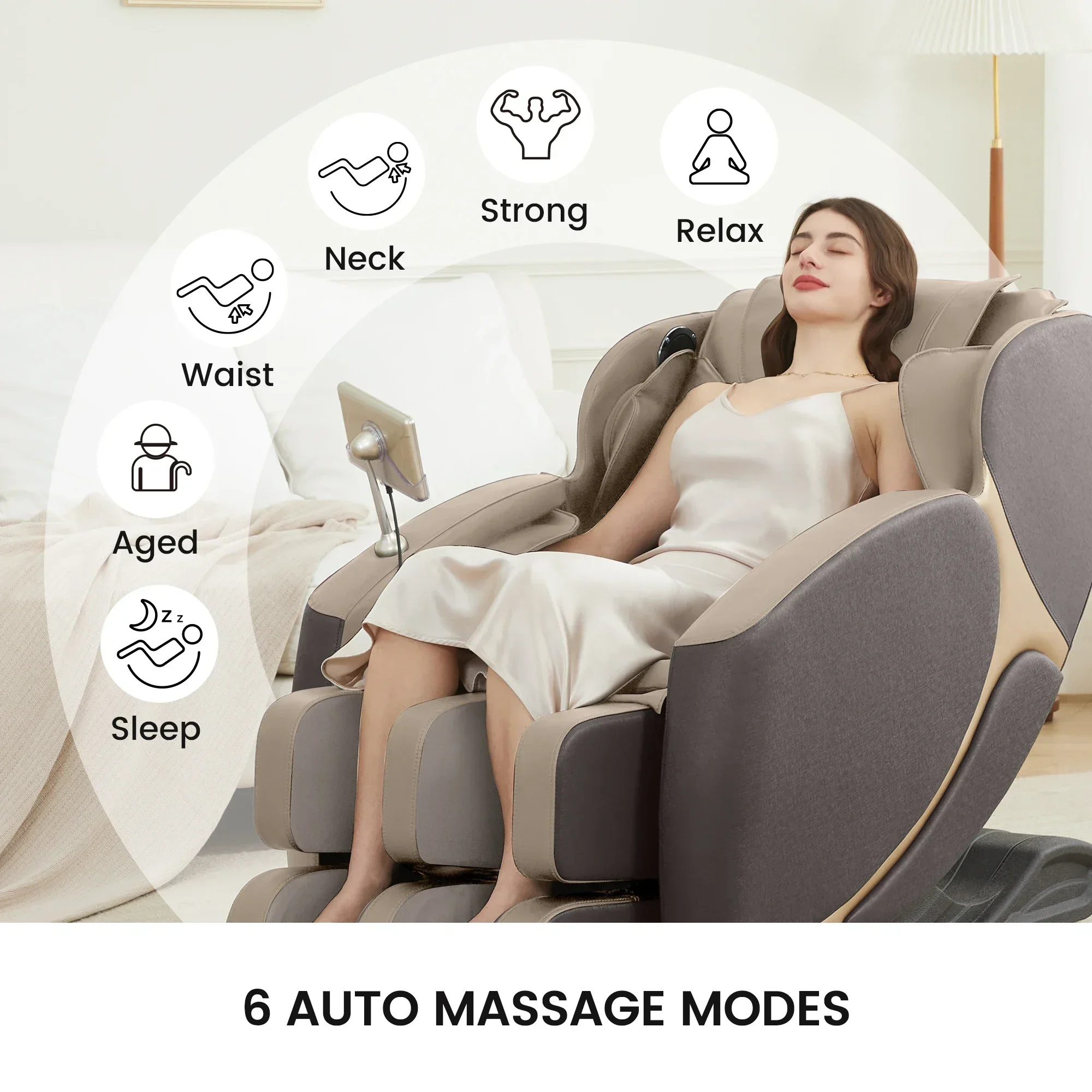BS06New Design Remote Control Electric Luxury AI Voice Heating Full Body Home Massage Chair with Vibration and Musical Function