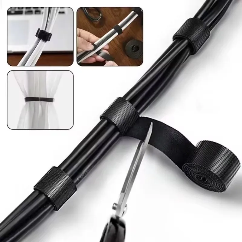 1/5M Cable Organizer Cable Management Wire Winder Tape Earphone Mouse Cord Management Ties Protector For iPhone Xiaomi Samsung image 2