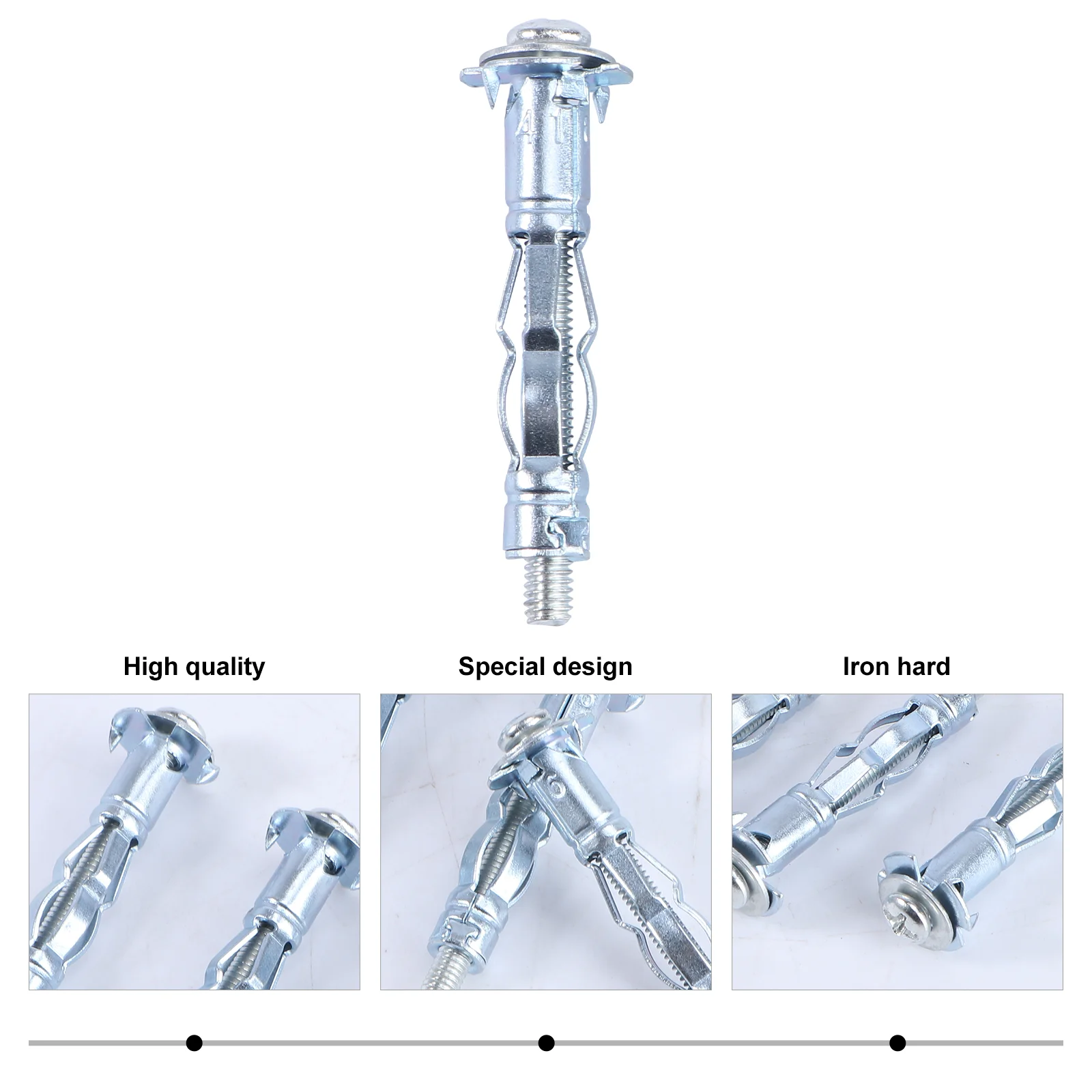 20 Pcs Screw Cavity Wall Fixer Anchors Screws Expand Bolts Steel Home Hardwares Parts Plasterboard Fixing Brolly Plug