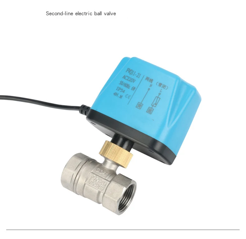 Detalle 4 de Electroválvula DN15 DN20 DN25 DN32 DN40 DN50 304 Stainless Steel Normally Closed Electric Ball Valve 2-wire Motorized Ball Valve Agua y vapor