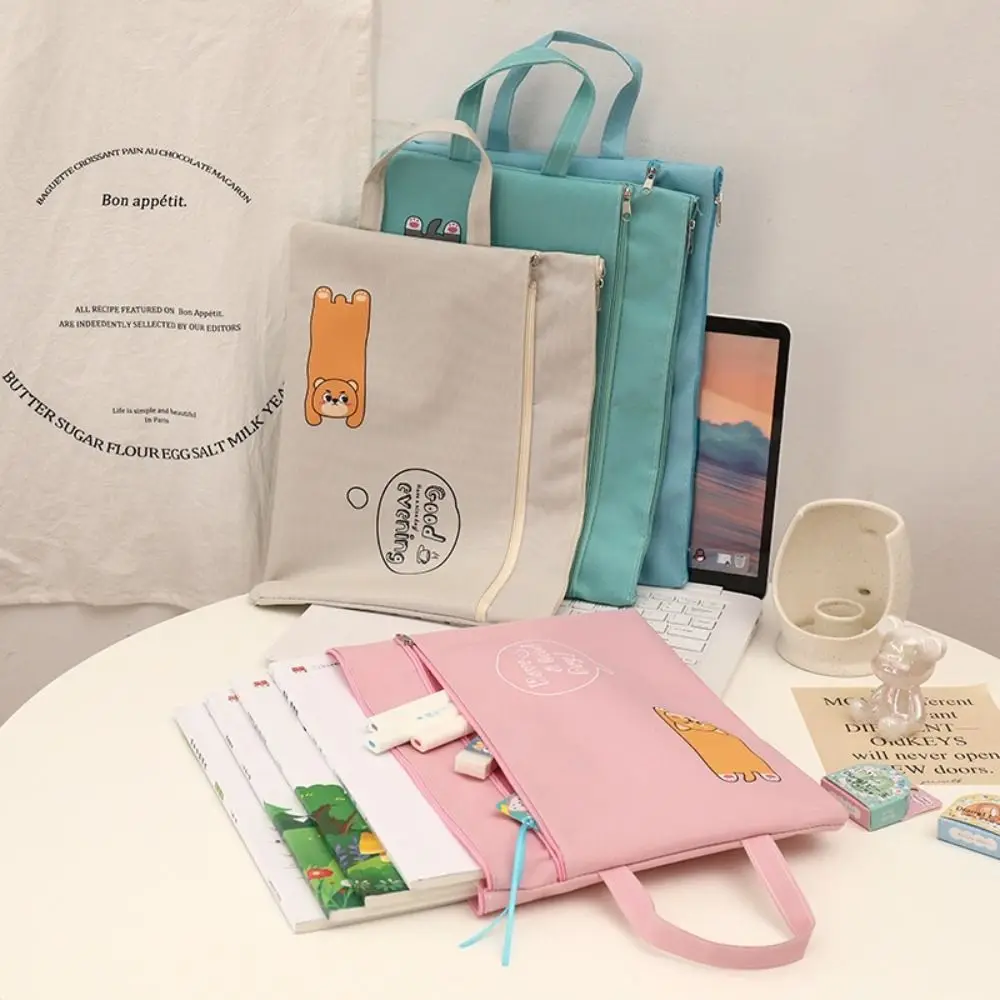 New Double Layer A4 File Folder Waterproof Handheld Test Paper Storage Folder Creative Large Capacity Envelope Folder