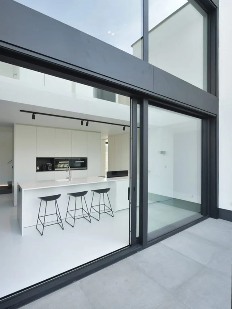 

Sixinalu Sliding Doors Custom Doors Household Office Patio Aluminum Alloy Profile Double Glass Heavy Storm Doors