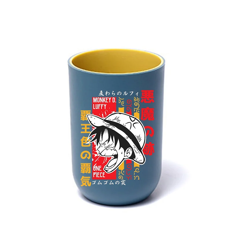 One Pieces Luffy Kids Toothbrush Mugs Cute Girls Boys Mouth Washing Cups Tooth Brush Cups Drinkware Bathroom Toothbrush Holder view 2