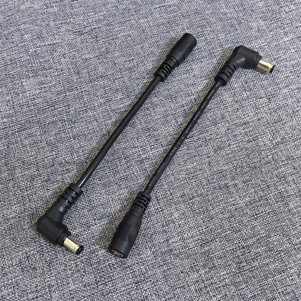 DC Power Extension Cable 5.5*2.1mm Male To Female Right Angle 20AWG 15cm Power Cord Extension Cable For LED Strip Light Camera