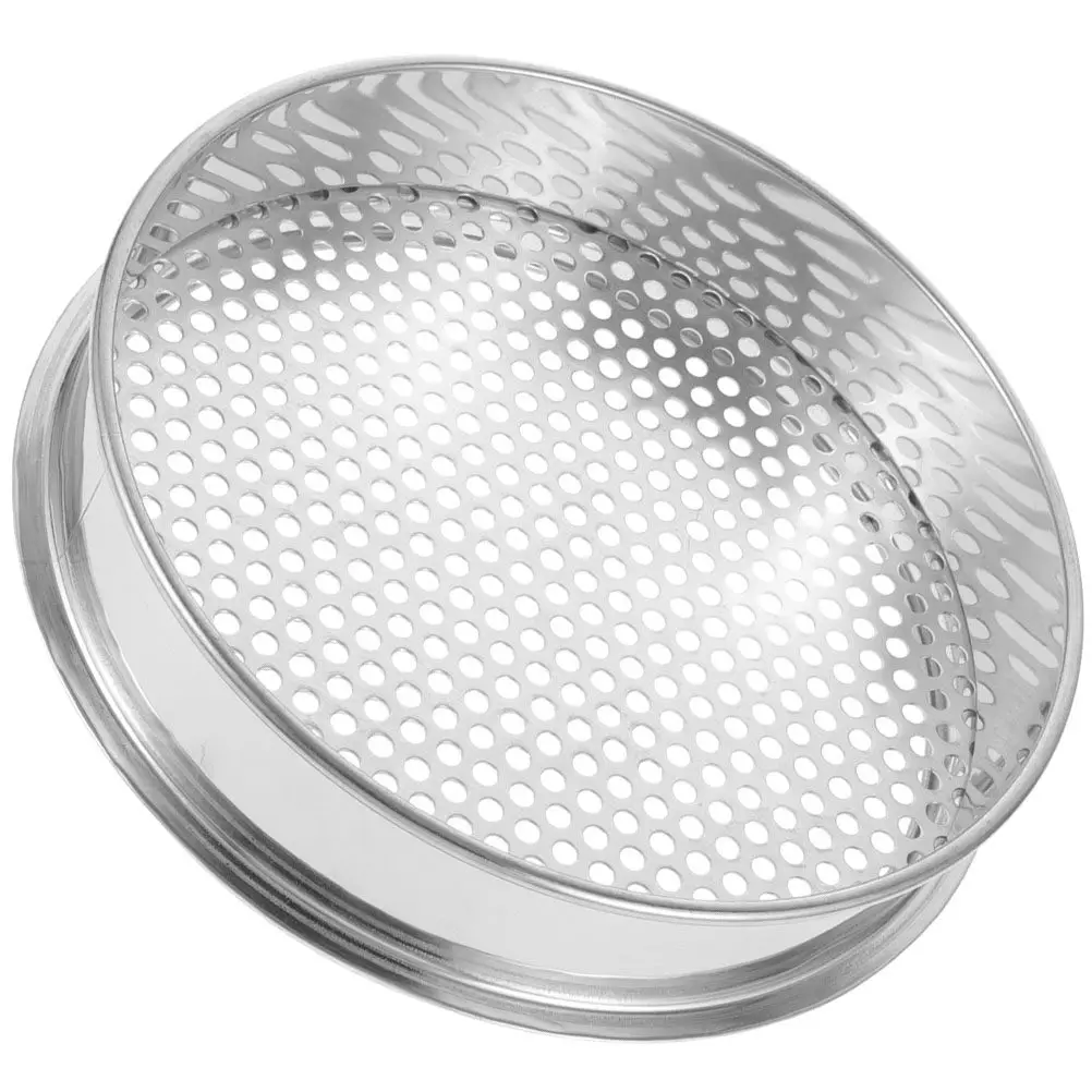 Soil Sifter Garden Riddle Tool 4Mm Round Hole Stainless Steel Soil Filter Sifting Pan Compost Screen Gardening Accessories