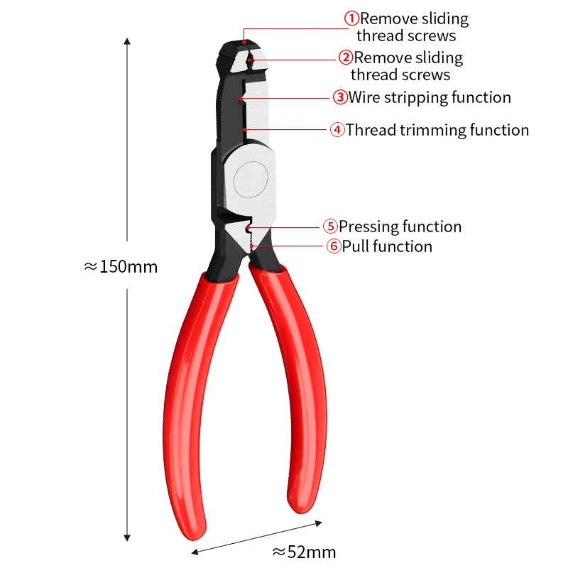 LUXIANZI Screw Removal Pliers NonSlip Gripping Extractor For Extracting Damaged Stuck Screw Multifunction Cutting Stripping Tool