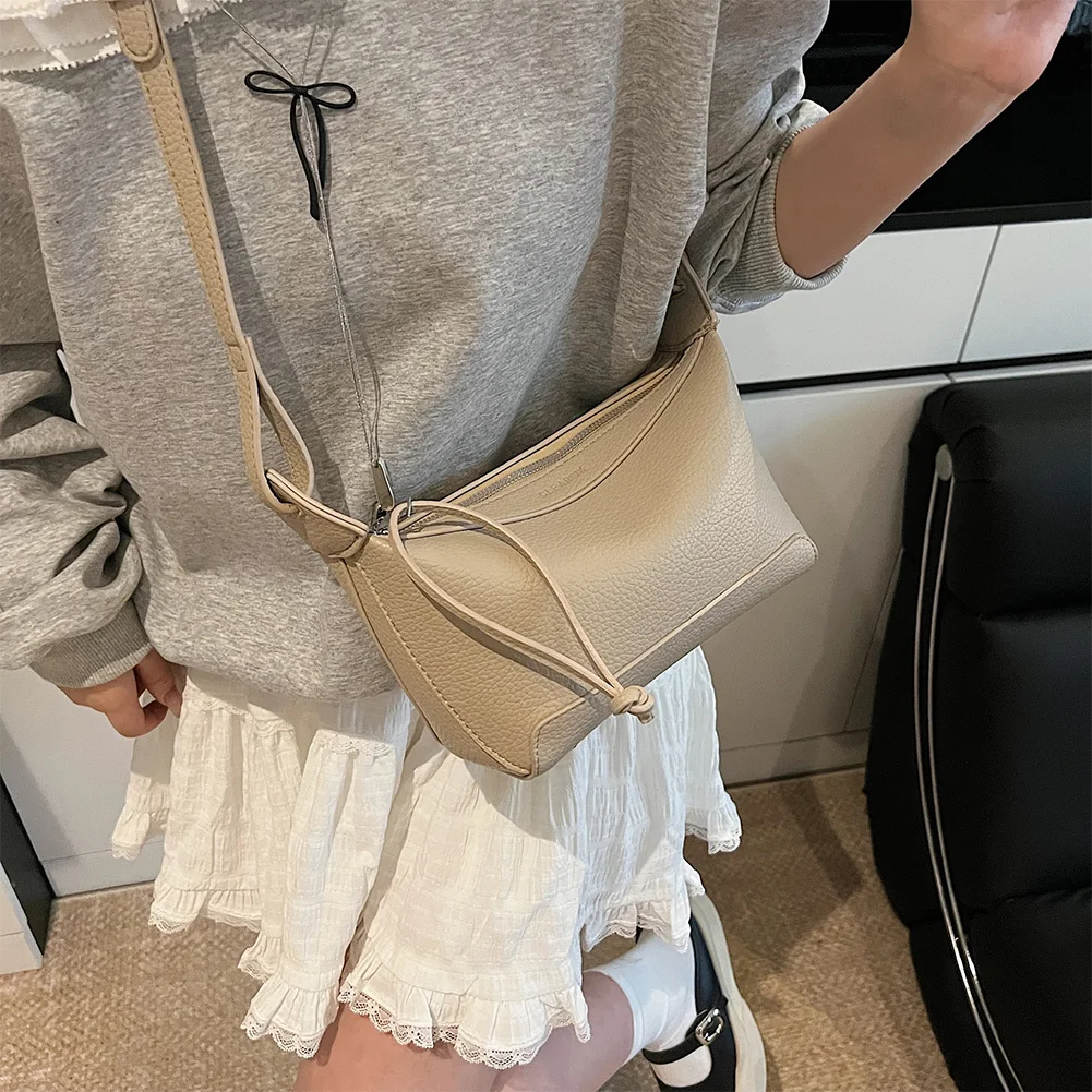 حقيبة يد من جلد البولي يوريثان مع سحاب حقيبة كروس للنساء للعمل والسفر والتسوق