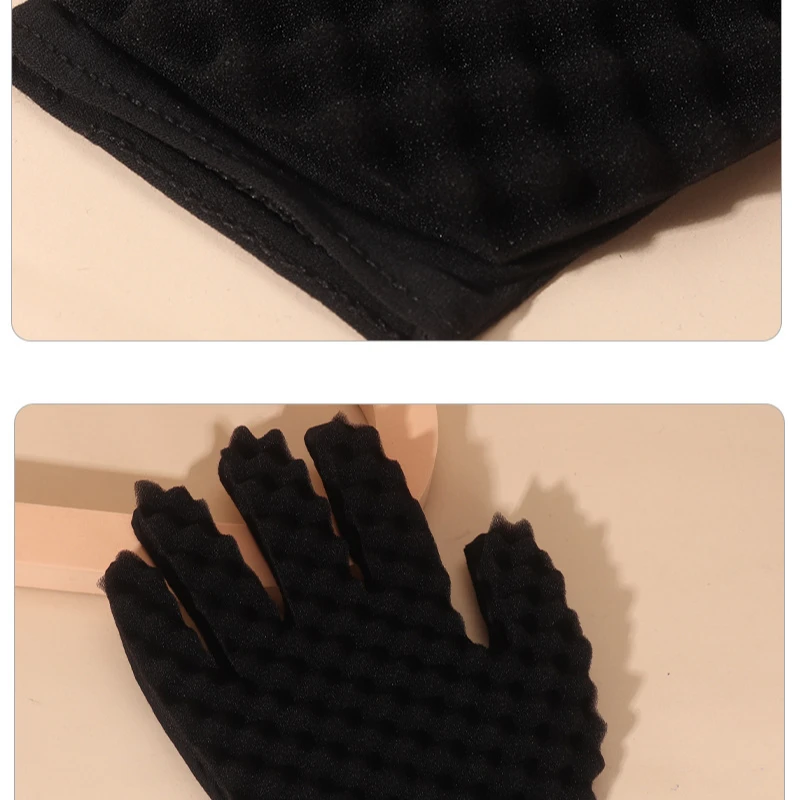 1 قطعة العناية بالشعر المضفر الأفريقي الملتوية على شكل موجة قفازات إسفنجية ناعمة ، أداة قفازات تصفيف الشعر في الصالون خاص للشعر المستعار الحقيقي #6