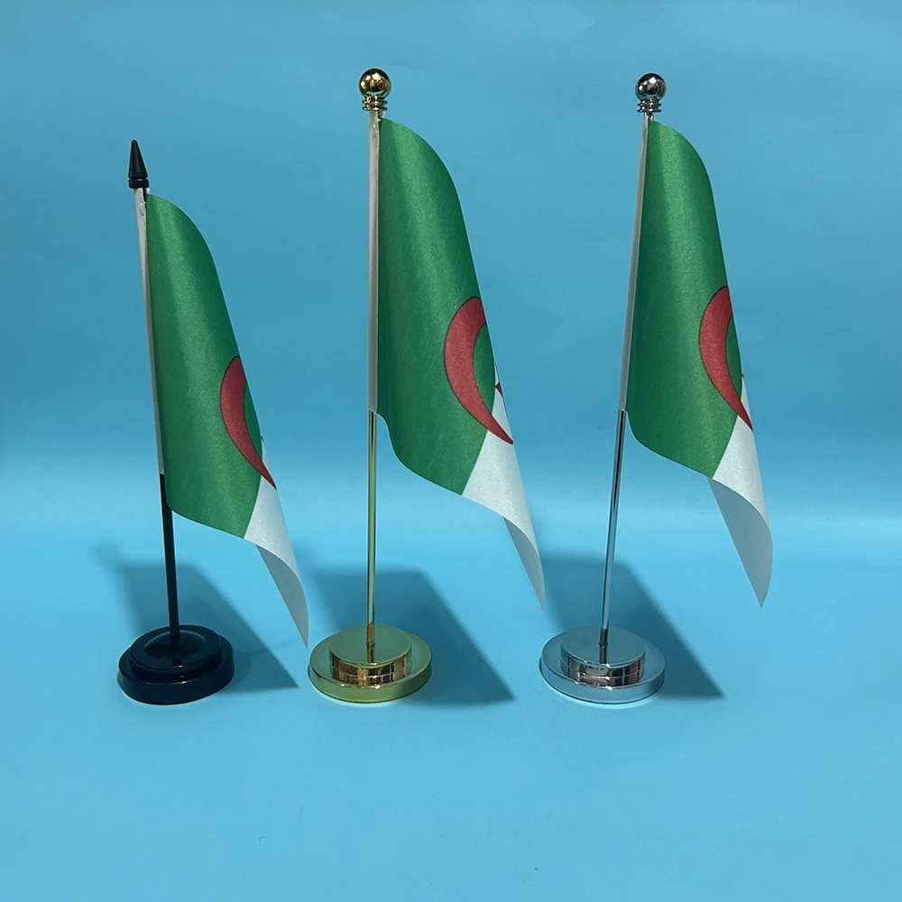 SKY FLAG Office Desk Flag of Algeria Flag 14x21cm Algeria Flag National Flag Country Banner Desk Ornaments Flags