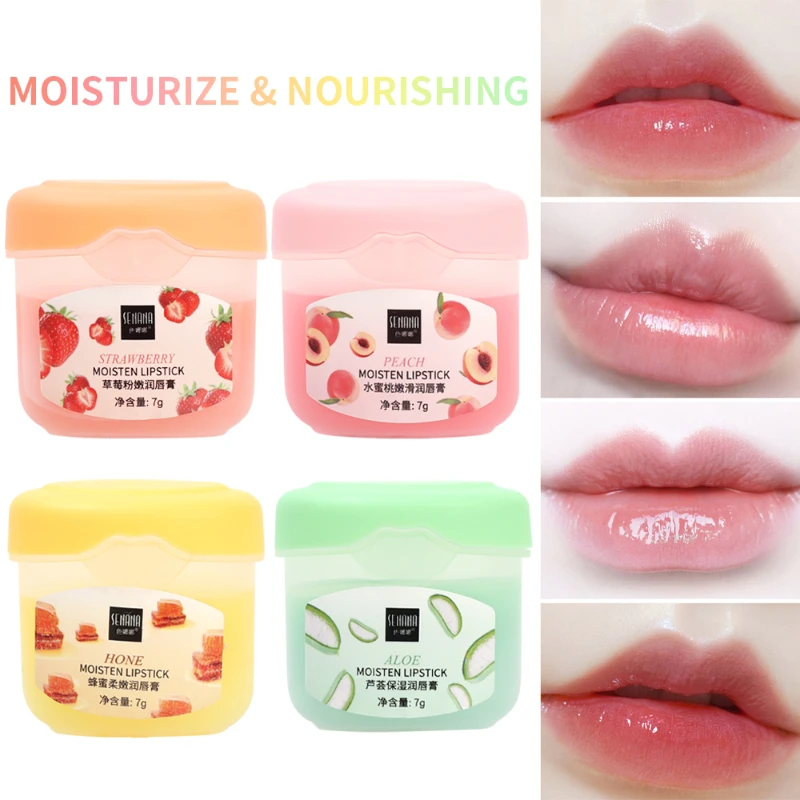 Moisturizing Natural Fruit Lip Balm Nourishes Lips Reduce Lip Lines Anti-drying Refreshing Hydration Vaseline Lip Care Lipsticks