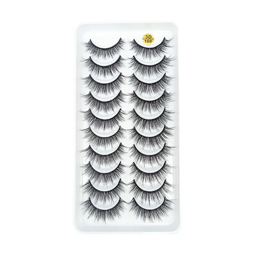 Nuove 10 paia di ciglia finte Super Fluffy Wispy Faux Mink Effect Cat Lashes Extension ciglia trucco ciglia drammatiche