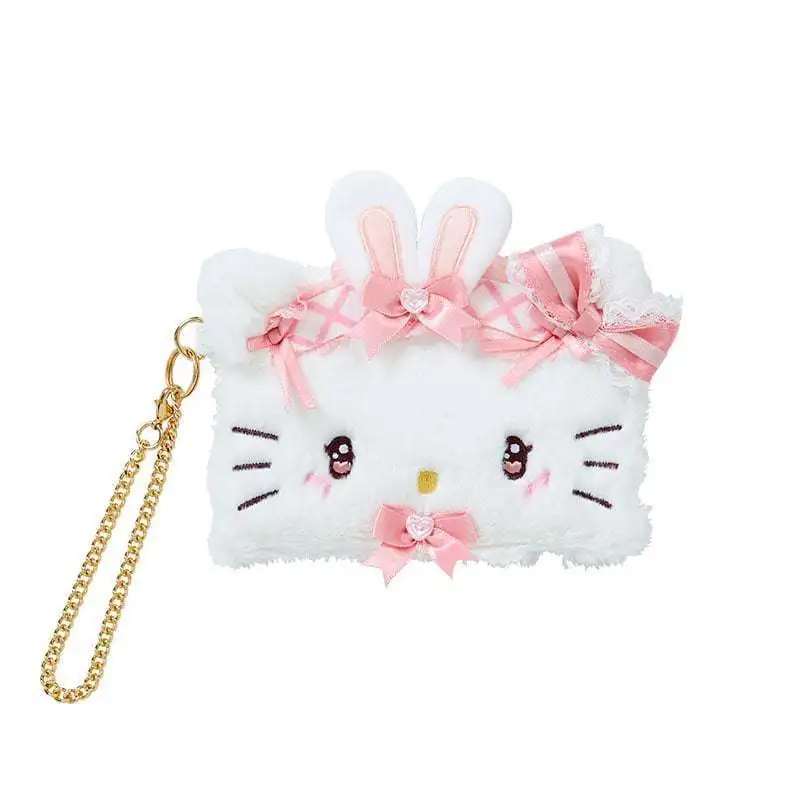 Cartoon Hello Kitty Kuromi My Melody Cinnamoroll Mine Series Maid Plush Coin Wallet Pendant Large Capacity Document Storage Bag