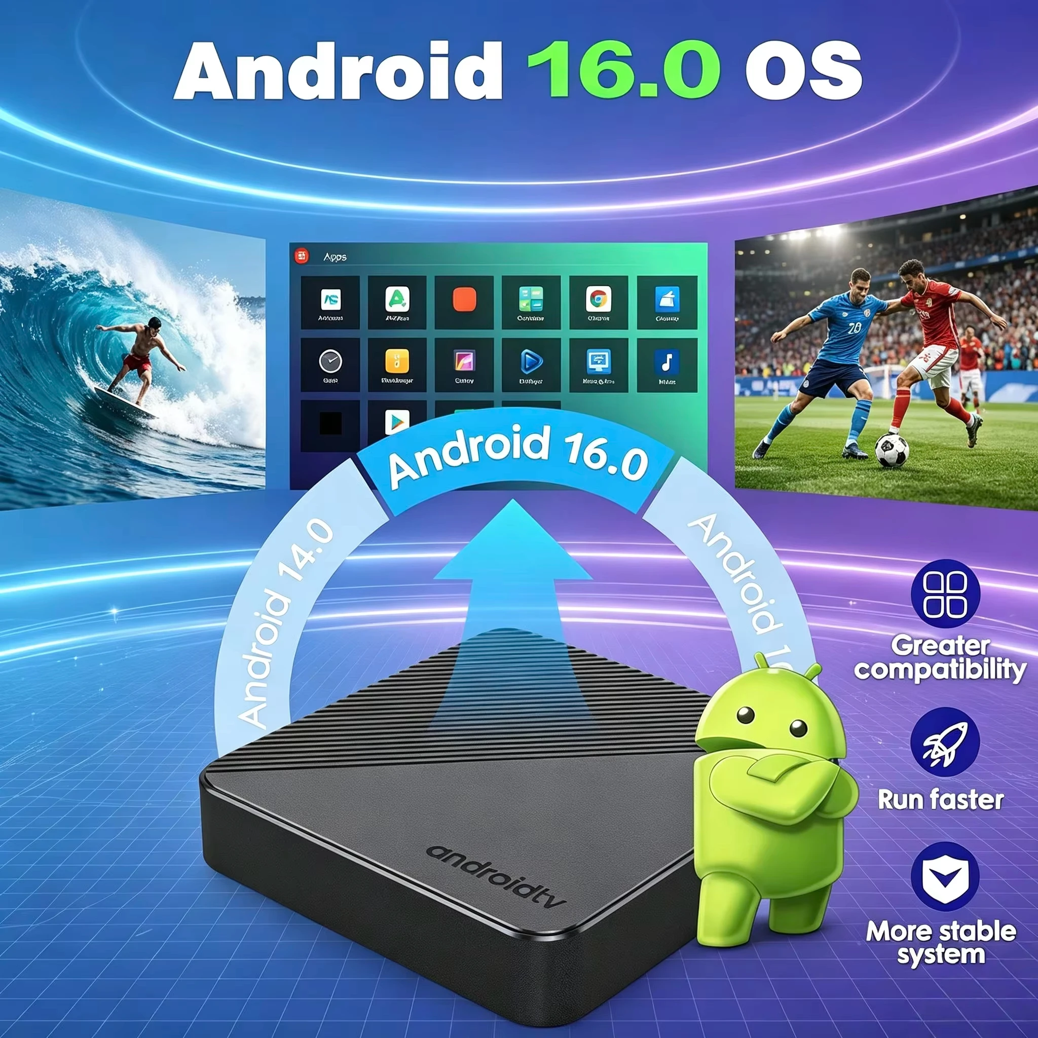 Smart TV Box T8 8K Android 16 Dual WiFi6 BT6.0 RK3518 8GB 128GB Voice Control Google Assistant Home Media Player Set Top Box