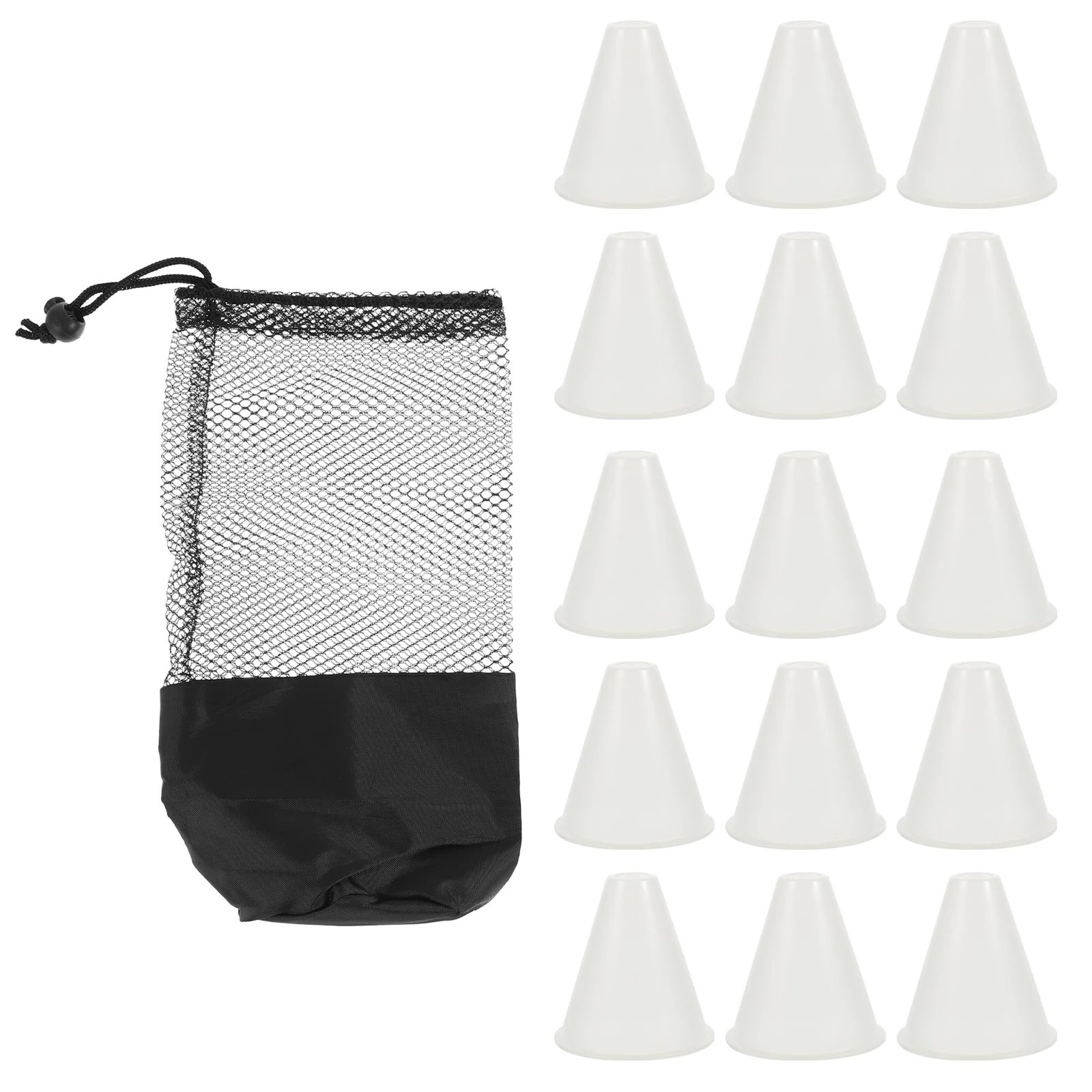 

Roller Skating Cone Practice Pile Lightweight Portable Sports Training Marker Luminous Road Stable Flat Bottom Hollow Design