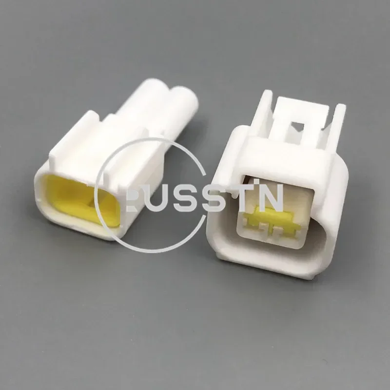1 Set 2 Pin Car High Voltage Pack Ignition Coil Socket AC Assembly White Cable Harness Sealed Connector FW-C-2F-B FW-C-2M-B