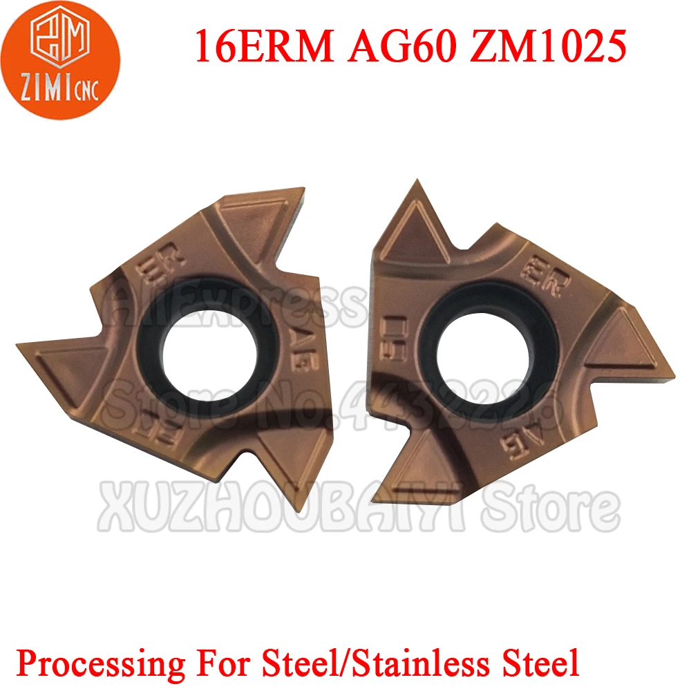 10 шт. 16ERM AG60 ZM1025 16ERM AG 60 16ERMAG60 карбидные резьбовые вставки токарные инструменты резак токарный станок лезвие для нержавеющей стали