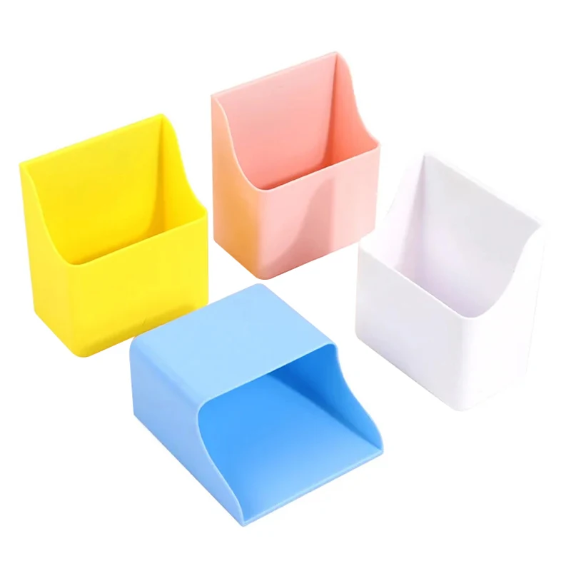 Home-Office Whiteboard Marker Holder Stationery Organizer; Large-capacity Refrigerator Magnetic Storage Box.