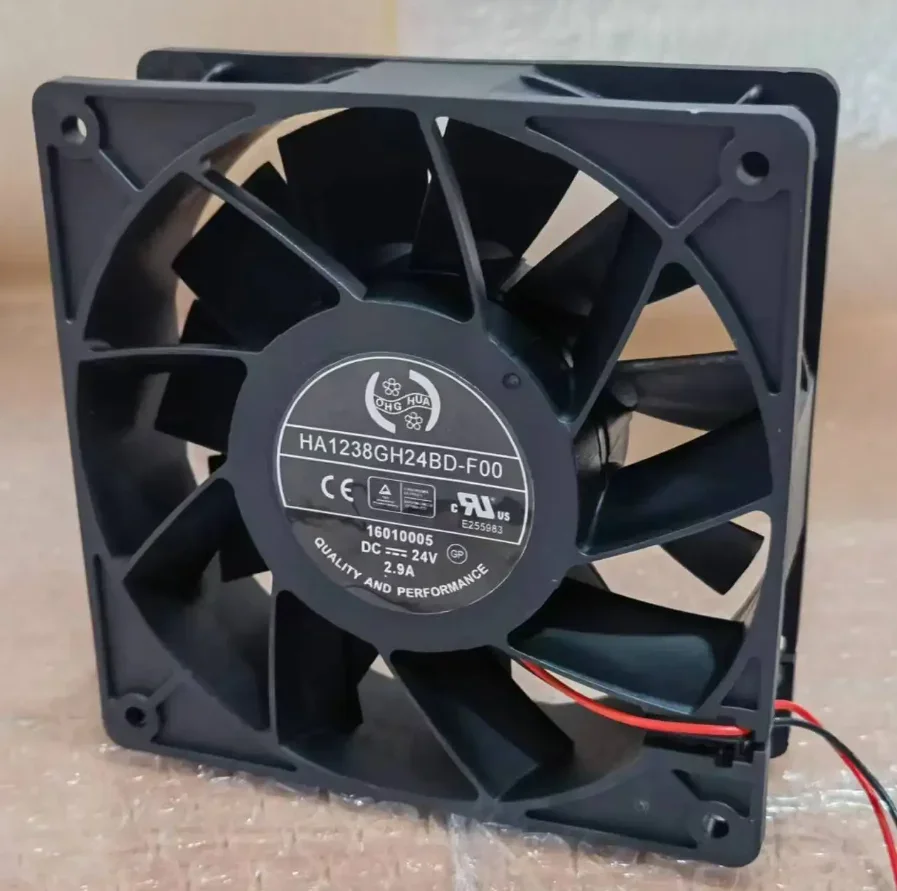 

HA1238GH24BD-F00 DC 24V 2.9A 120x120x38mm 2-Wire Server Cooling Fan