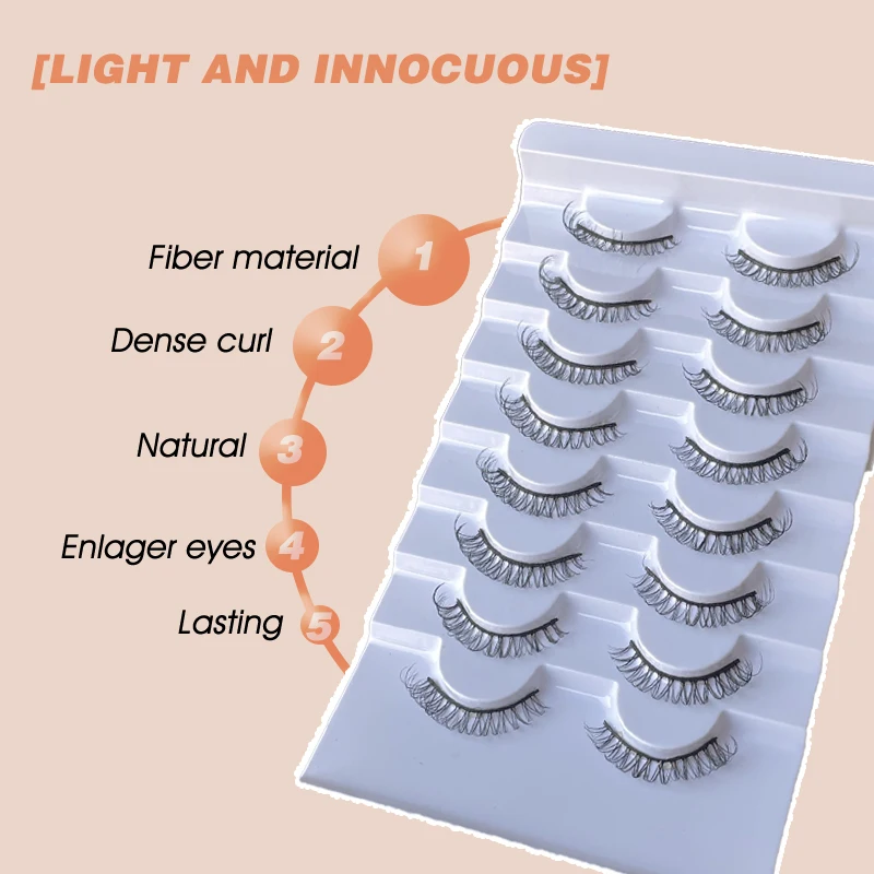 3D 인조 밍크 속눈썹, 내추럴 볼륨 스트립 속눈썹, 메이크업 컬, 푹신하고 지저분한 가짜 속눈썹, 대량 속눈썹, 8 쌍 도매