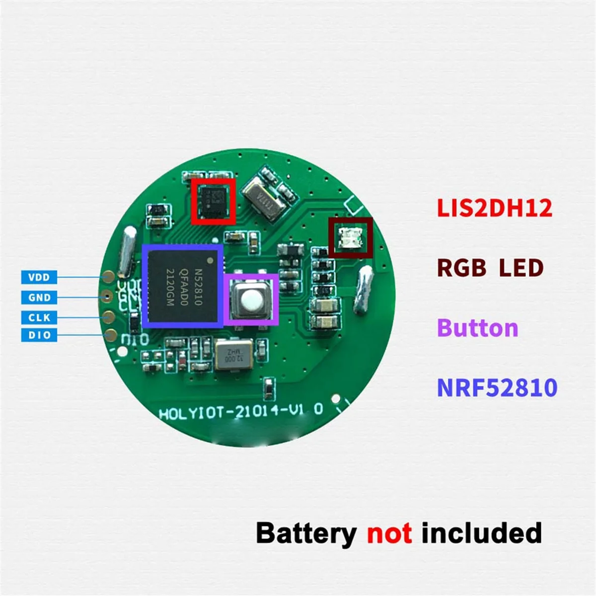 Holyiot NRF52810 3 Axis Accelerometer Bluetooth Beacon BLE 5.0 Bluetooth Module Low Power Consumption Indoor Positioning