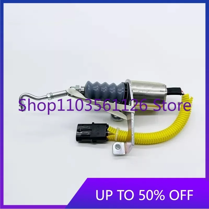 High Quality Excavator Generator Oil Cut-Off Electromagnet SA-3742-24 Solenoid Valve Switch 24V Extinguler