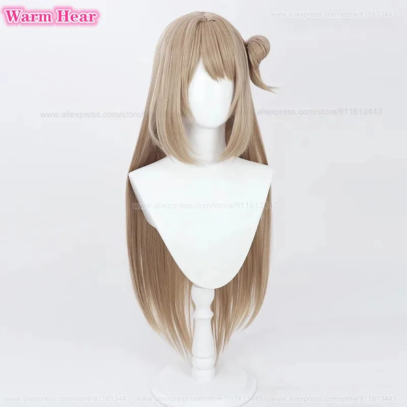 

COSda@80cm Long Izayoi Nonomi Synthetic Wig Anime Light Brown Straight Hair Cosplay Anime Wig Heat Resistant Fibre Party Wigs +W