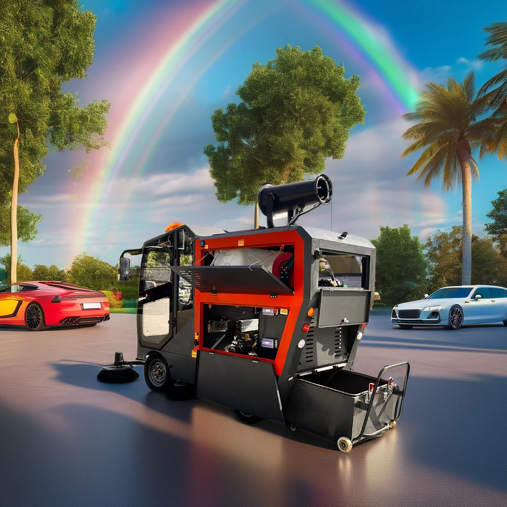 High Quality Electric Road Sweeper Large Capacity Trash Can Environmentally Friendly Floor Sweeper