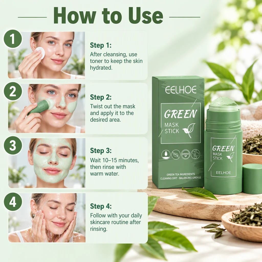 มาสก์หน้าแบบแท่ง กลิ่นชาเขียว  - Green Tea Cleansing Clay Mask บทวิจารณ์และราคา